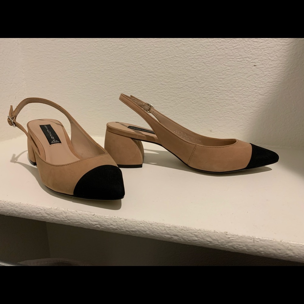 Steve Madden block heel slingback pumps